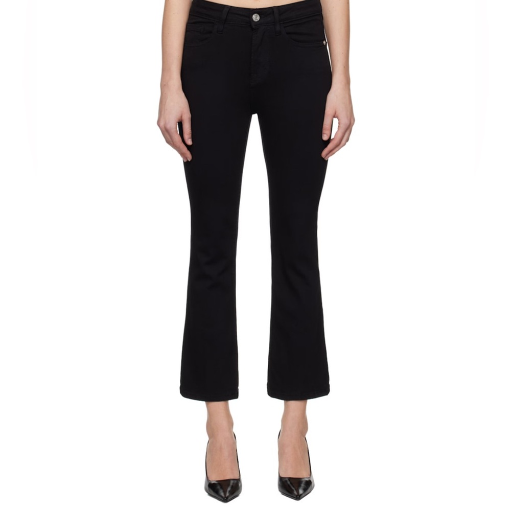 Frame Denim Black Le Crop Mini Boot size 24